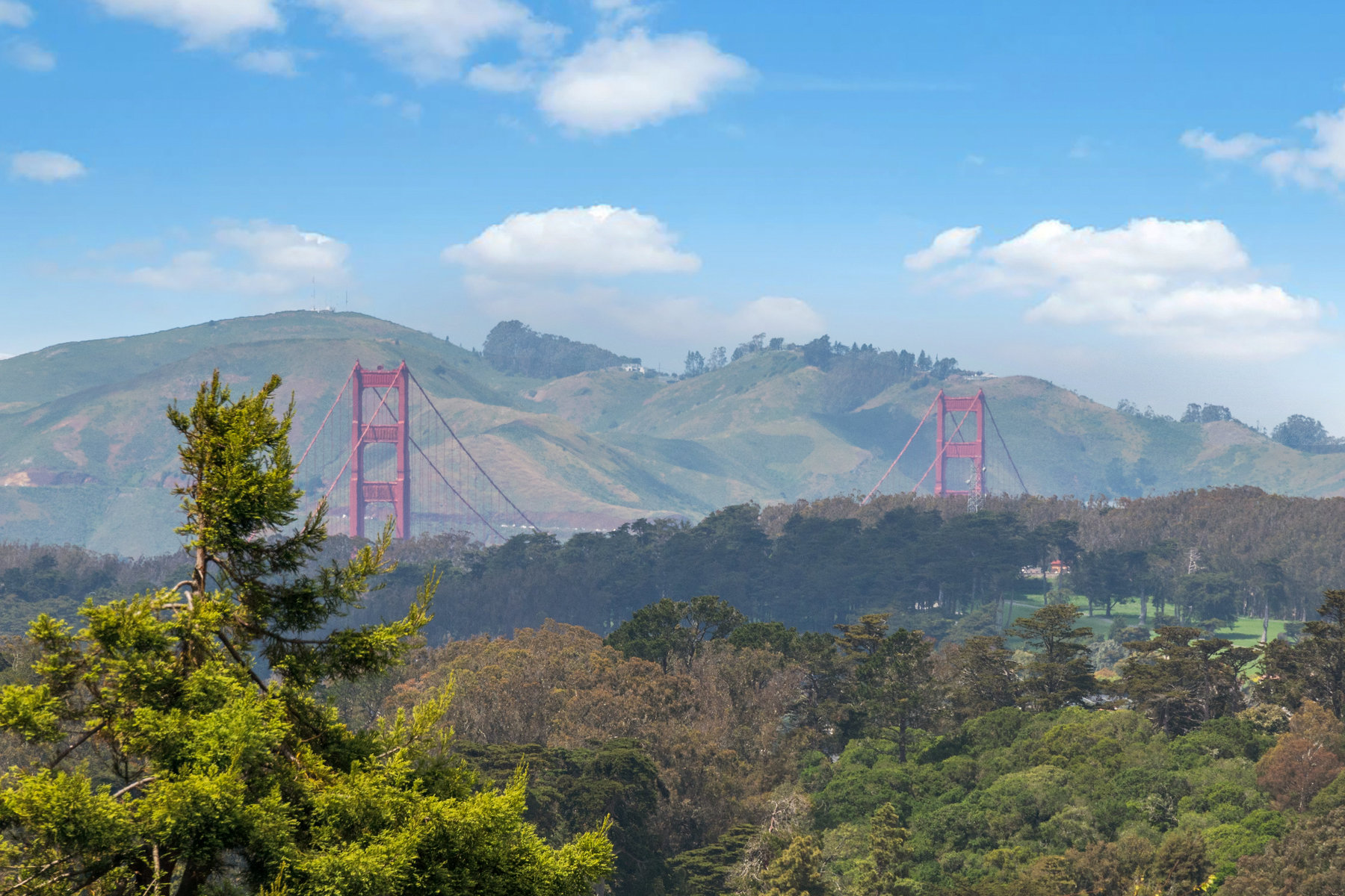 Property Photo: A zoomed in photo of the view of the Golden Gate Bridge. 