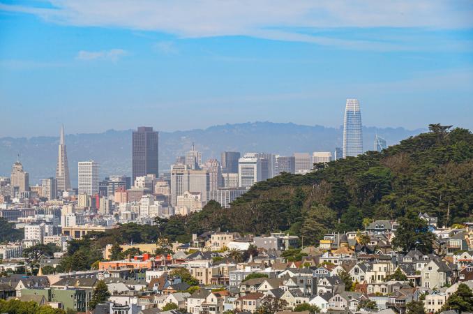 Property Thumbnail: Aerial photo looking at down town San Francisco