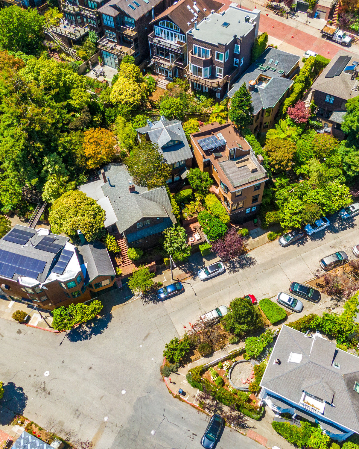 Property Photo: Aerial shot of the corner of Belmont, and Willard.
