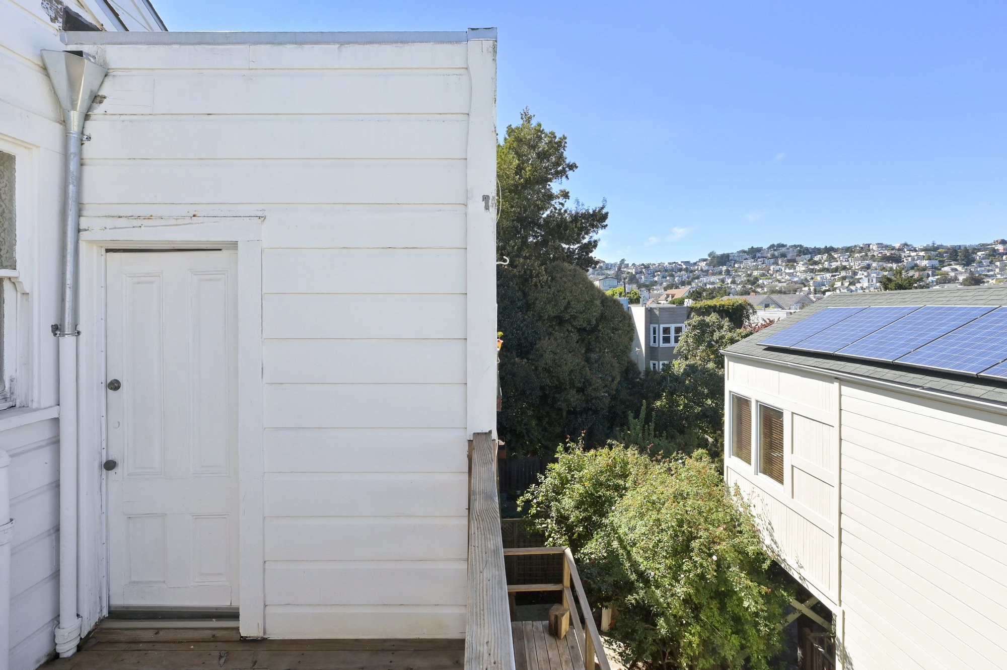Property Photo: View from the deck at 4160-4162 20th Street, featuring San Francisco skyline