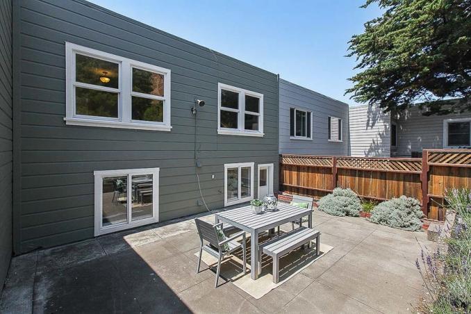 Property Thumbnail: Rear exterior view of 1734 18th Avenue, showing an outdoor dining area