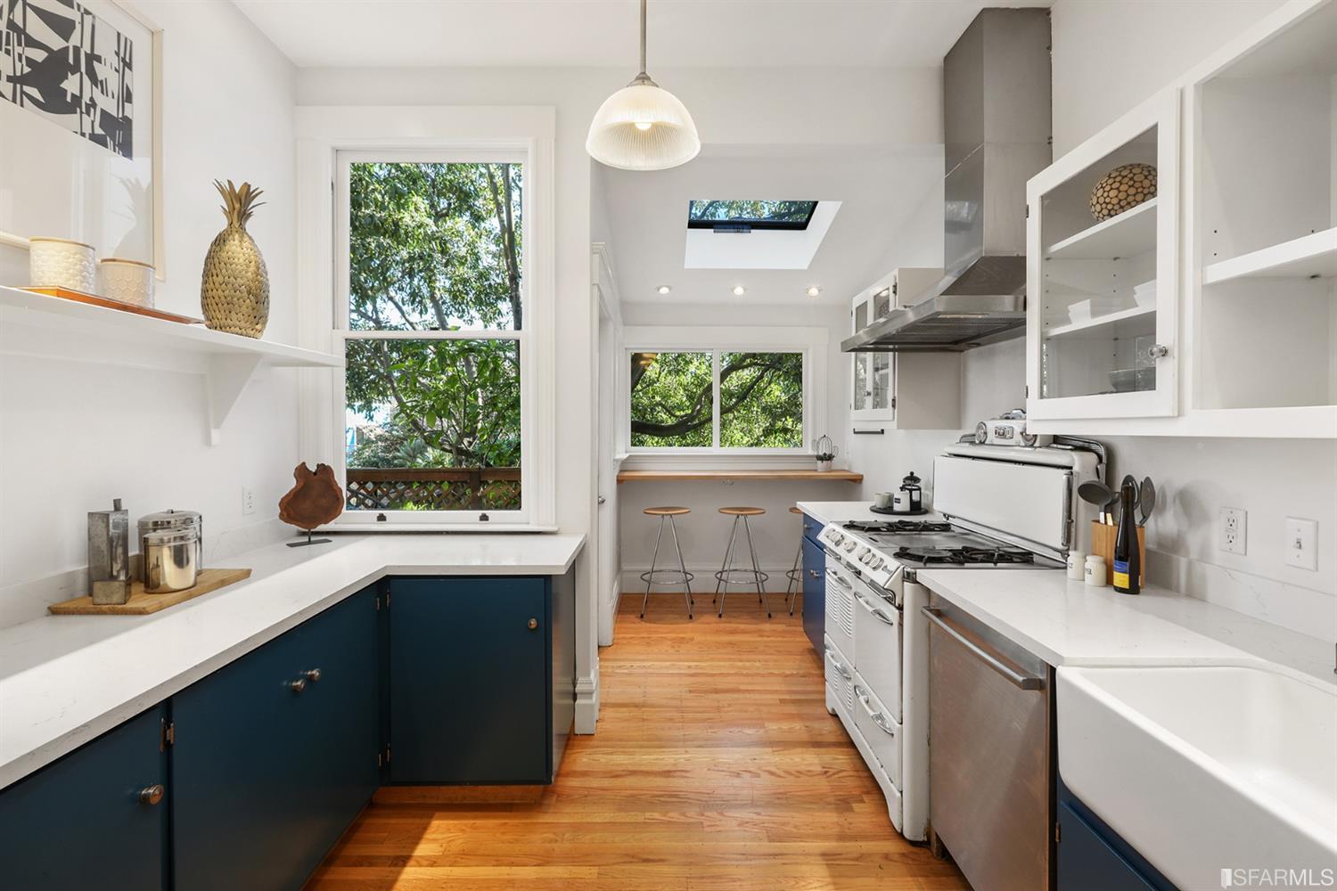 View of the kitchen at 207 Chenery Street
