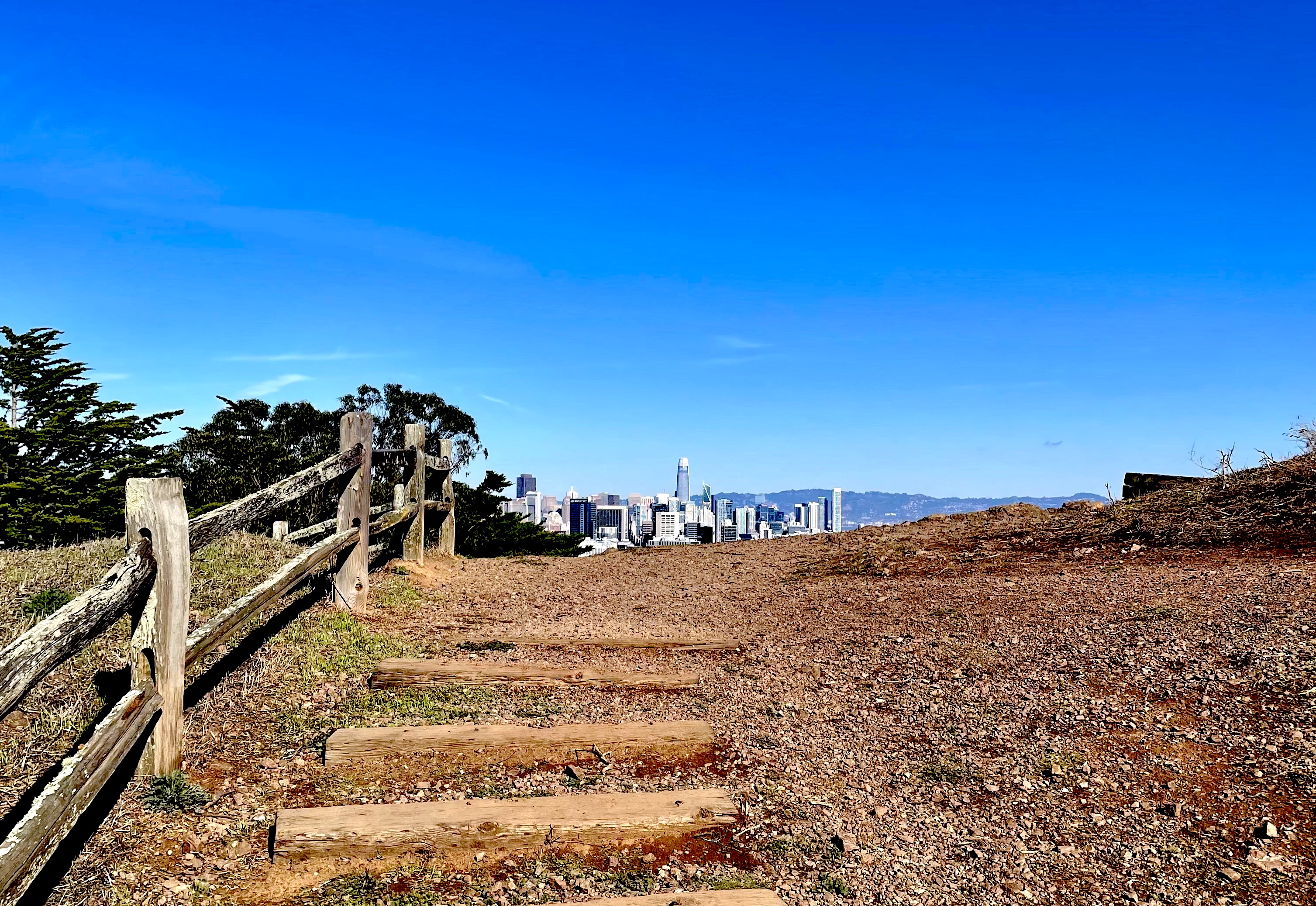Steps leading to Kite Hill 