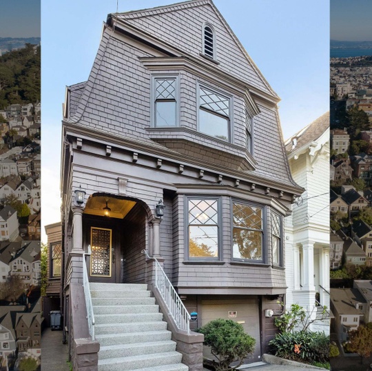 View of the property at 25 Parnassus Ave, a large single-family home in Cole Valley