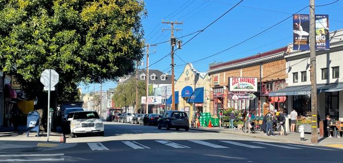 Property Thumbnail: Street view of Cole Valley, showing Cole Valley Hardware