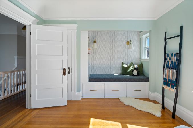 Property Thumbnail: Built-in bench found in bedroom three at 1223 Shrader Street