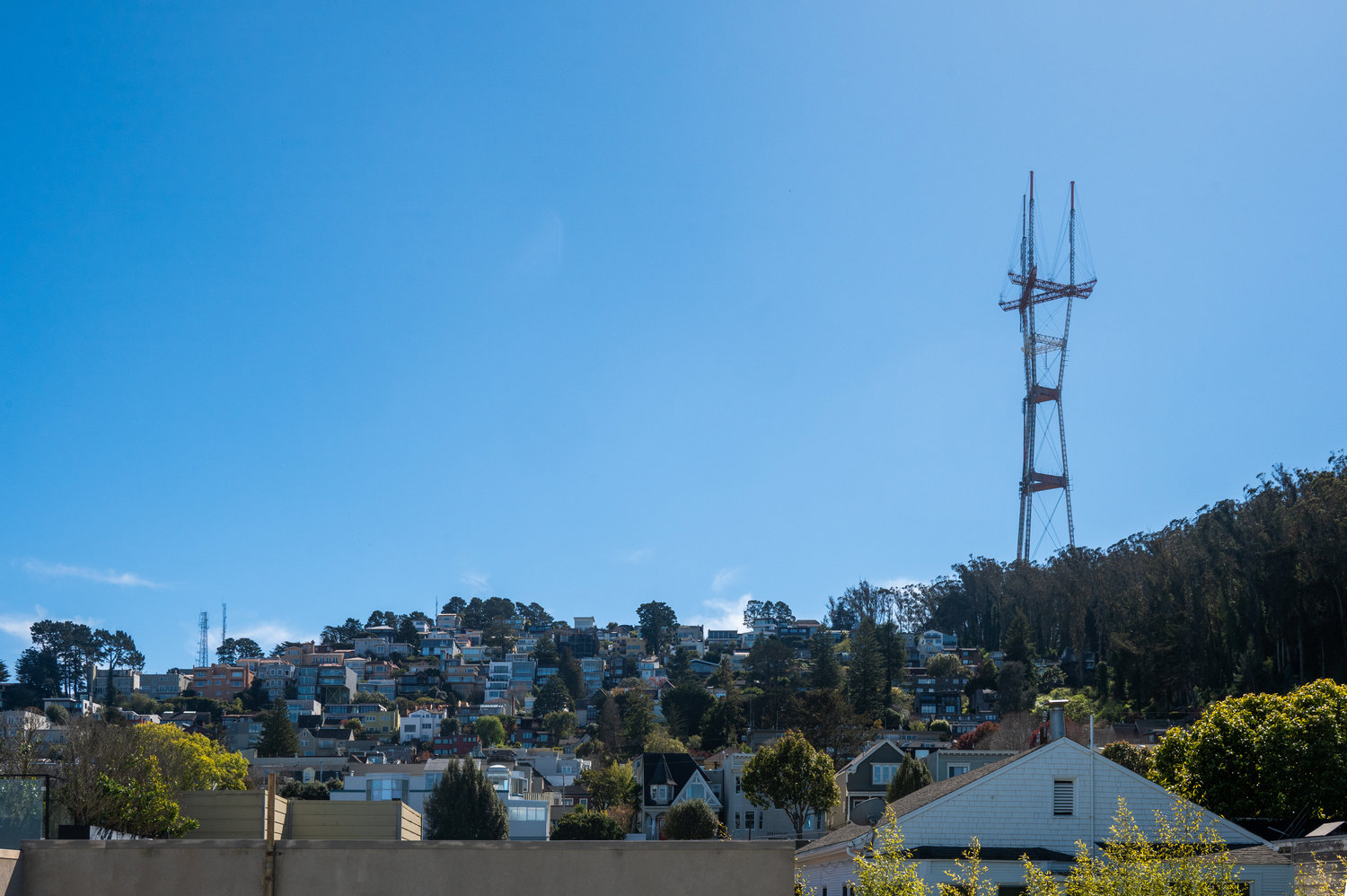 Property Photo: Aerial view of Cole Valley and Sutro Tower in San Francisco, CA