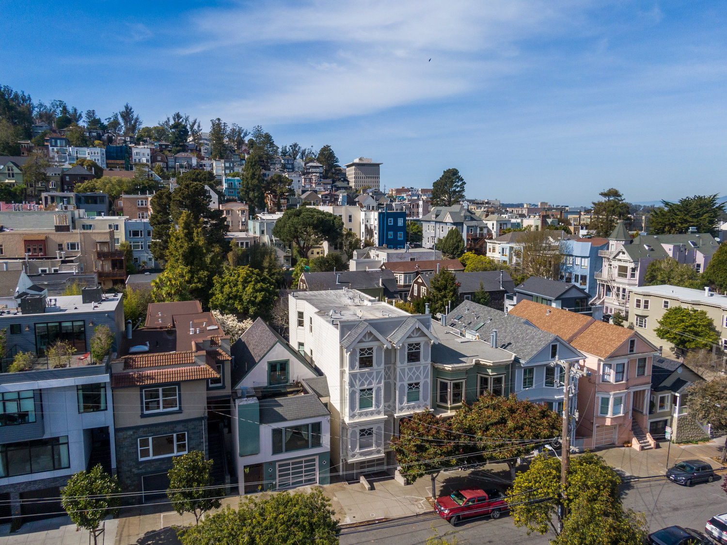 Property Photo: Aerial view showing 1223 Shrader Street