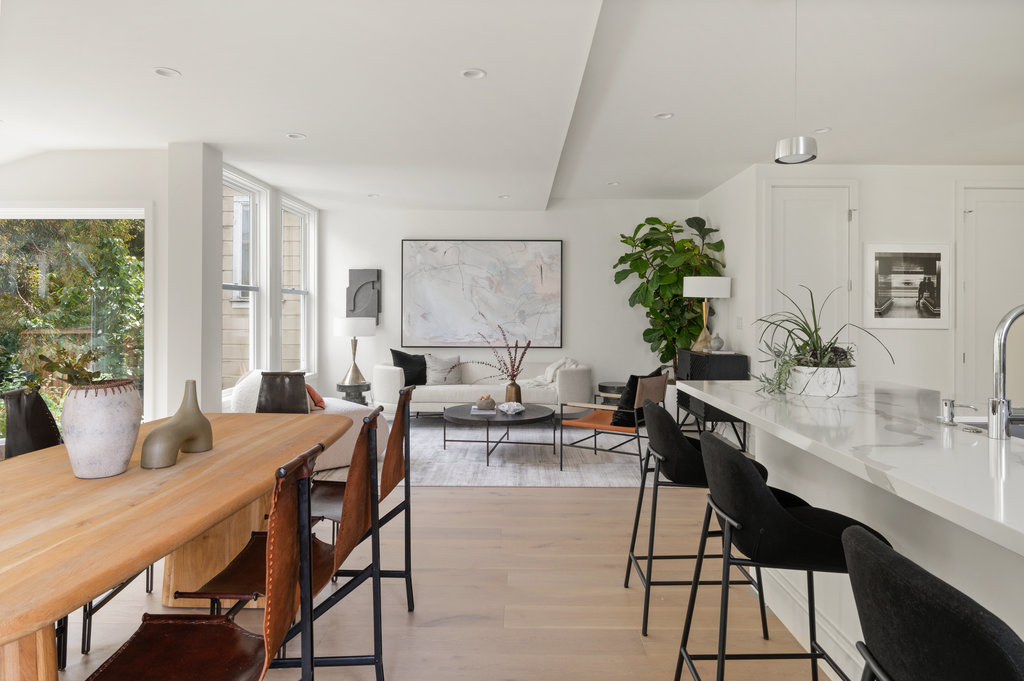 A lux condo with wood floors and plenty of natural light