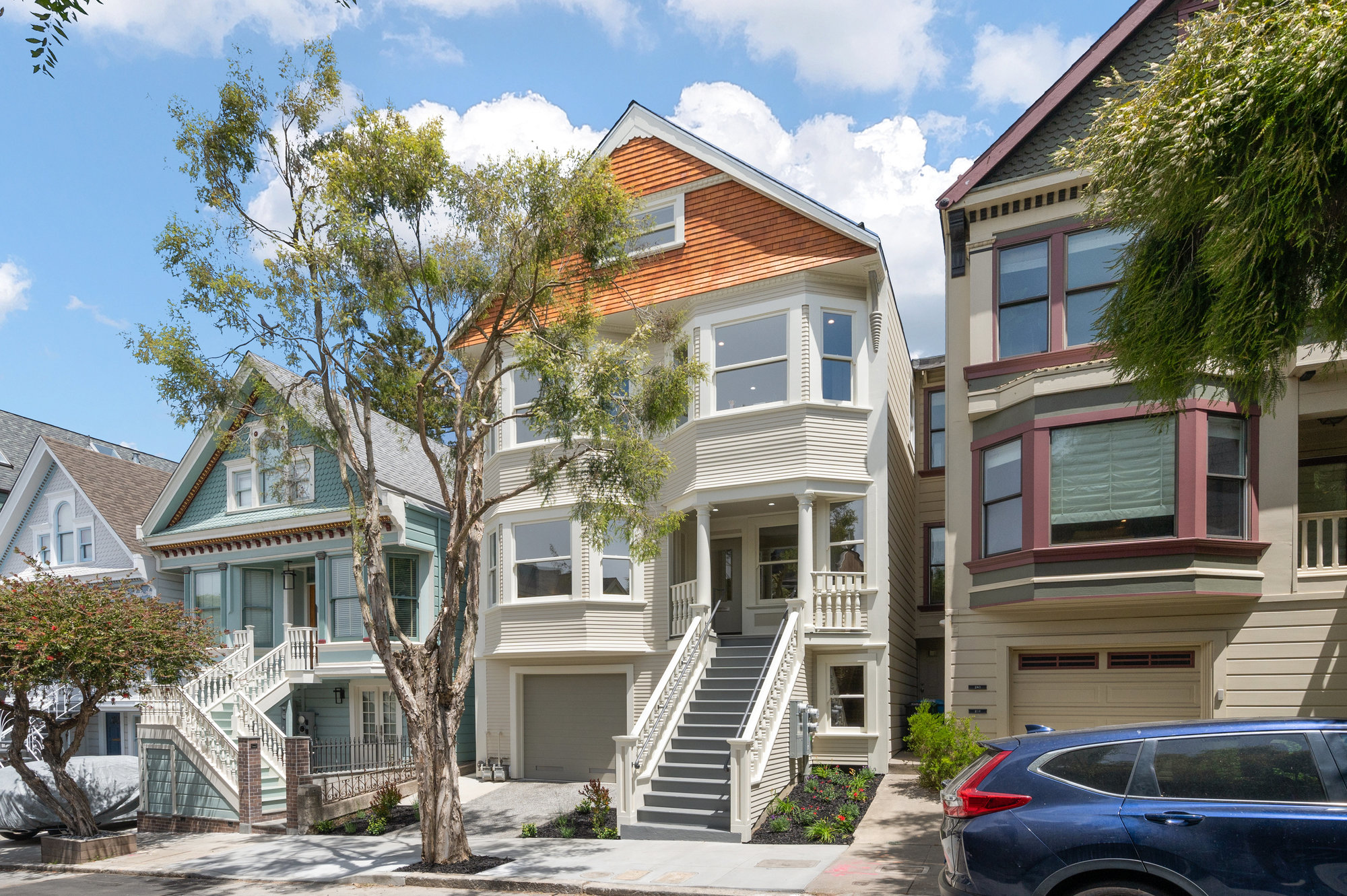 Property Photo: Street view of 232 Downey Street in Cole Valley, for sale by John DiDomenico