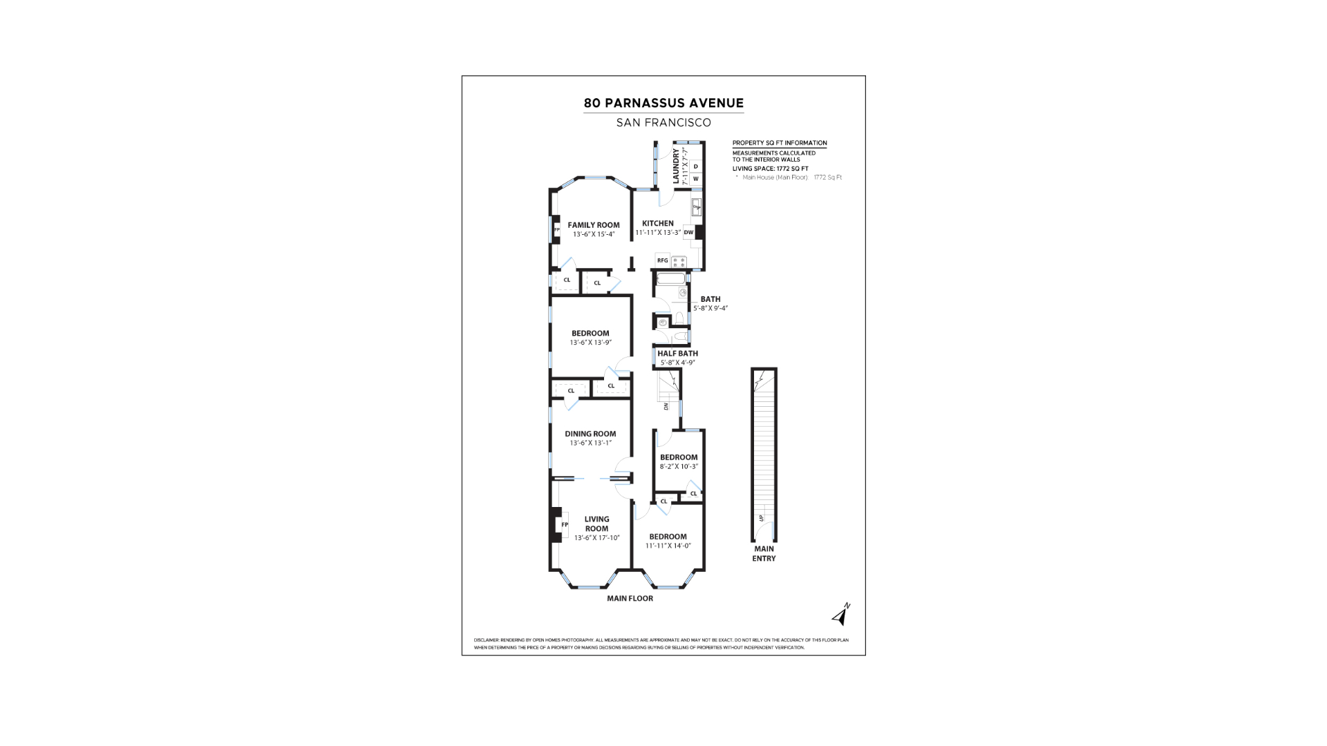 Property Photo: Floor plan of 80 Parnassus completed by Open Homes