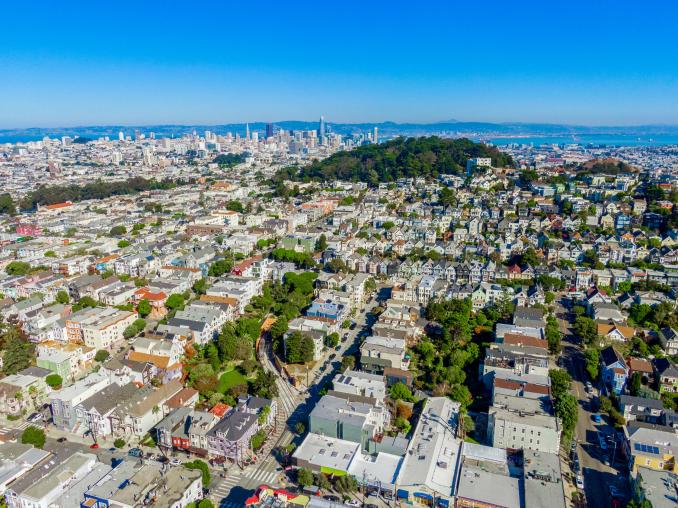 Property Thumbnail: Another aerial photo looking towards down town San Francisco.