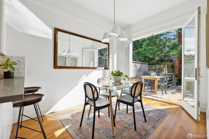 Property Thumbnail: Kitchen has an eat in element that has large french doors that open to back yard.