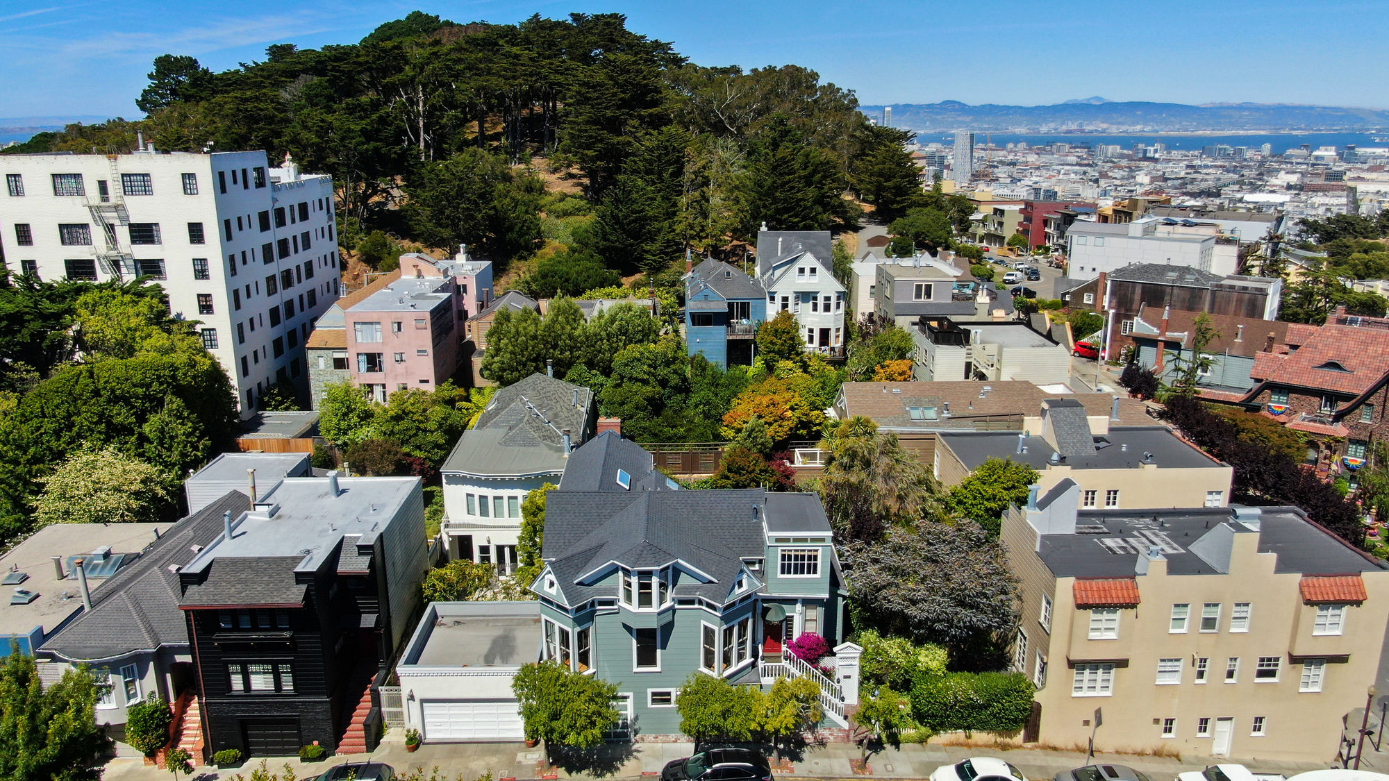 Property Photo: Aerial view of 1580 Masonic, and the close proximity to Buena Vista park
