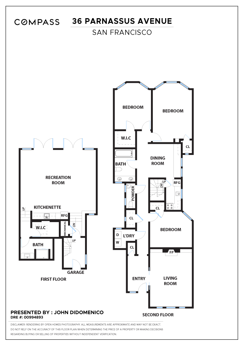 Property Photo: Floor-plan for 36 Parnassus Avenue