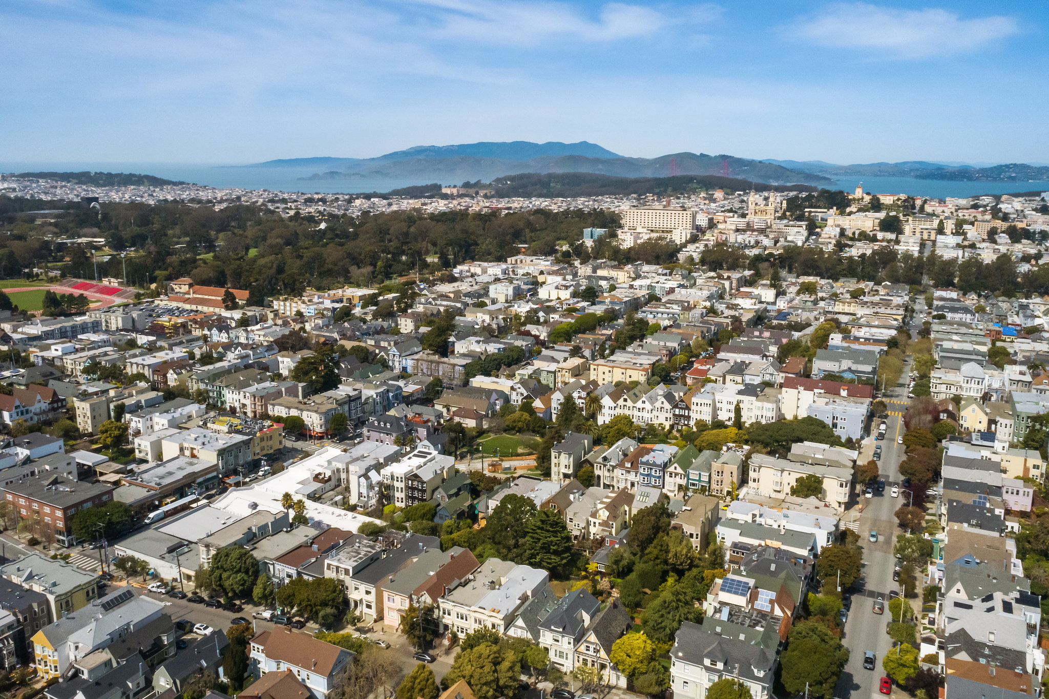 Property Photo: Aerial view of the neighborhood and proximity to the San Francisco Bay