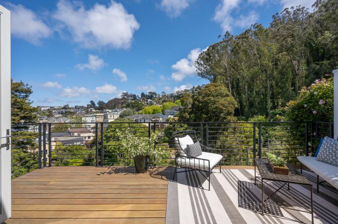 Property Thumbnail: Outdoor living area overlooking Sutro Forrest and Cole Valley