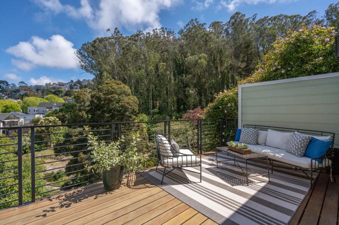 Property Thumbnail: A view of the top-level deck and Sutro Forest 