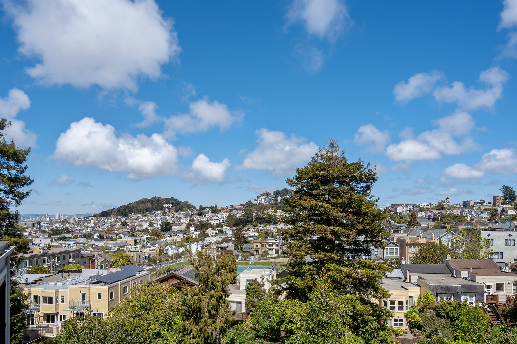 Property Photo: View of Cole Valley and nearby homes
