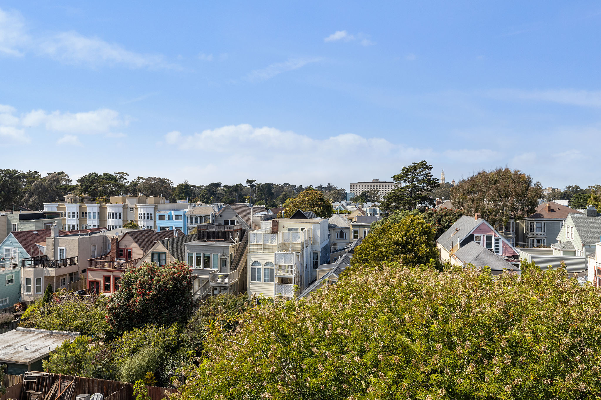 Property Photo: View of Cole Valley as seen from the primary bedroom
