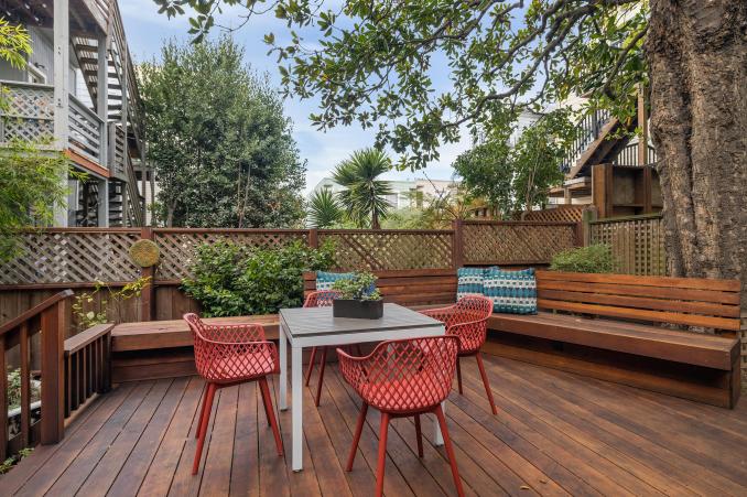 Property Thumbnail: Close-up of the wood deck at 726 Clayton Street