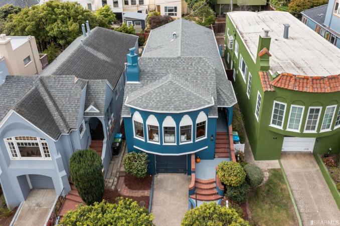 Property Thumbnail: View of 78 Wawona Street from above, showing the entry stairs and length of the house