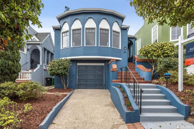 Property Thumbnail: Exterior view of 78 Wawona Street in San Francisco, featuring a blue home