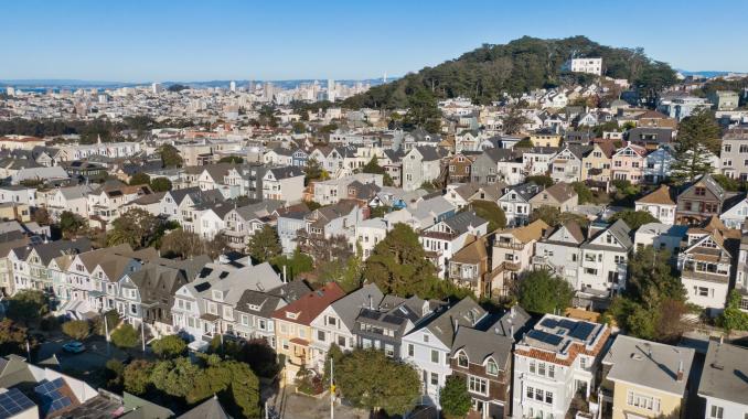Property Thumbnail: View of Buena Vista Park and downtown San Francisco