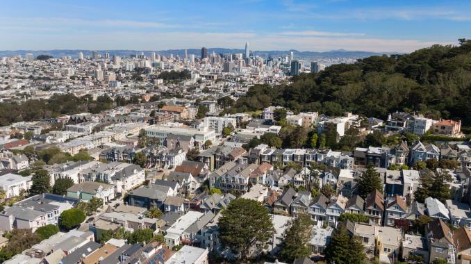 Property Thumbnail: Aerial view of Buena Vista and down town San Francisco