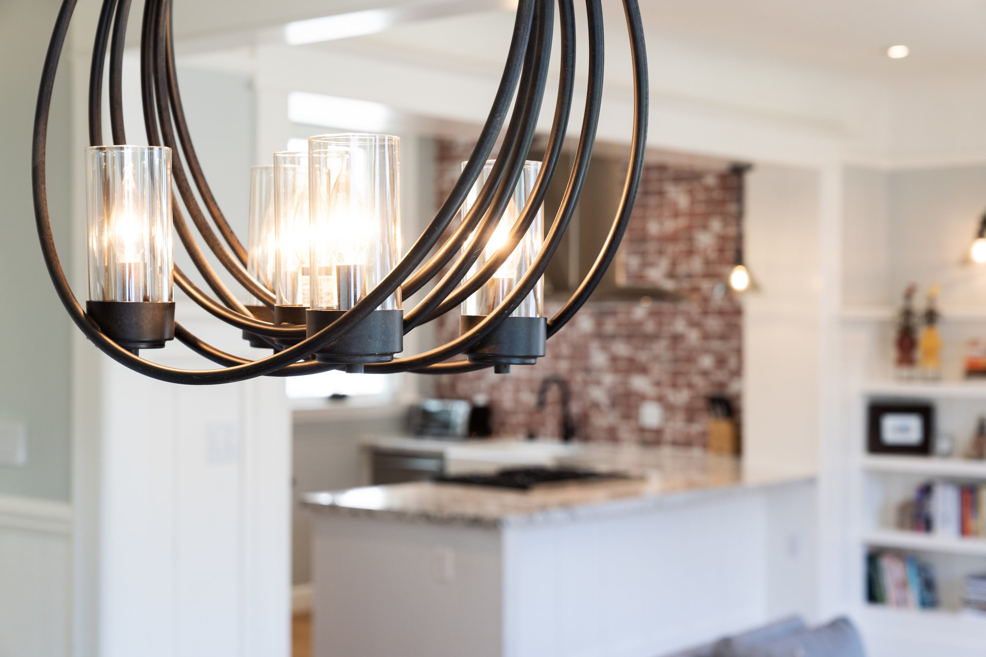 Property Photo: Close-up view of circular light fixture found in the dining room
