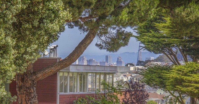 Property Photo: View from 90 Woodland Ave, showing the San Francisco skyline in the distance