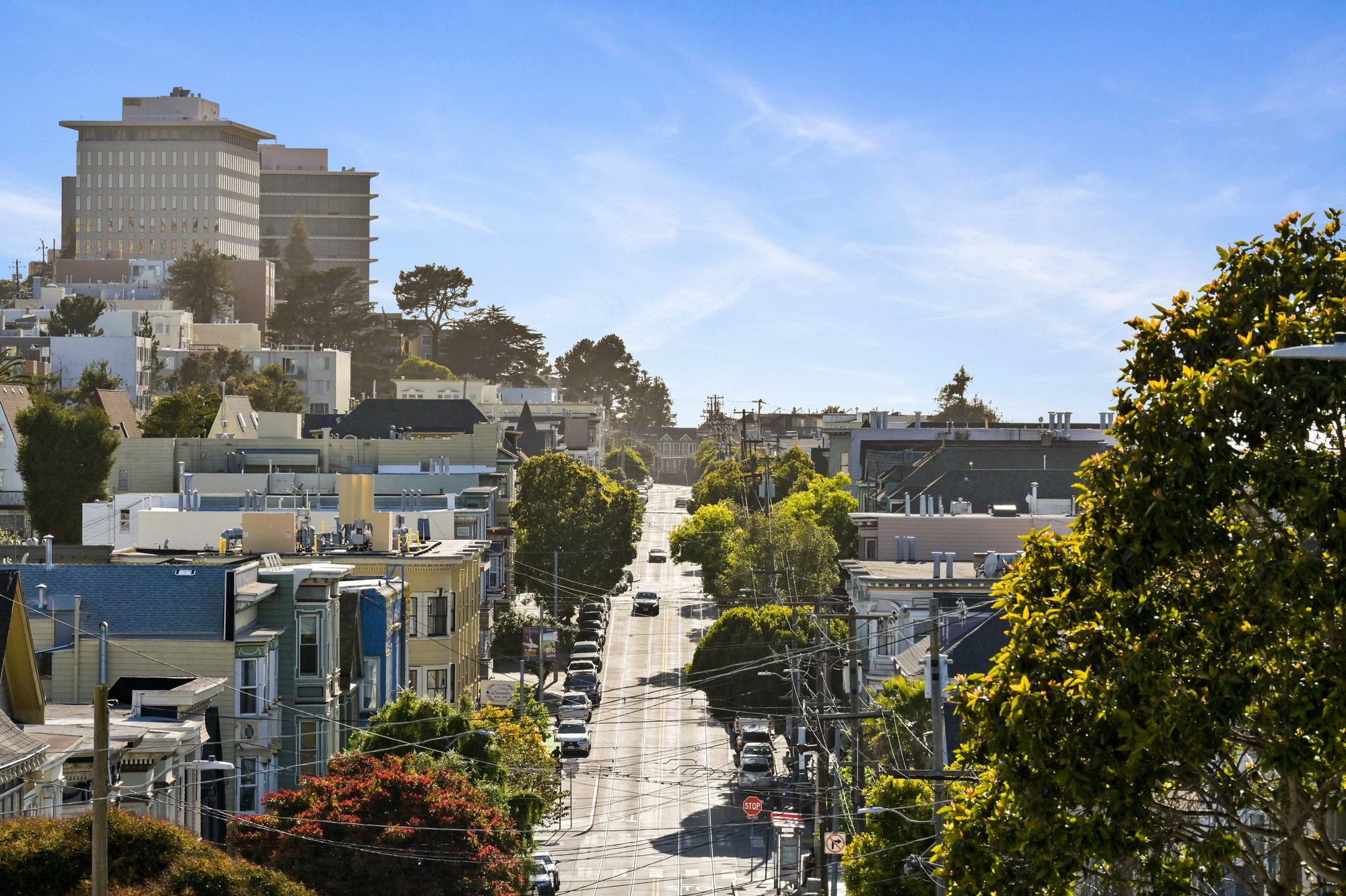 Property Photo: View of the street and the greater Cole Valley area as seen from 834 Clayton St