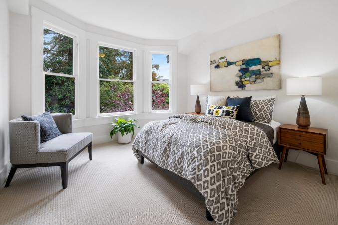 Property Thumbnail: Bedroom three, showing a large bay window
