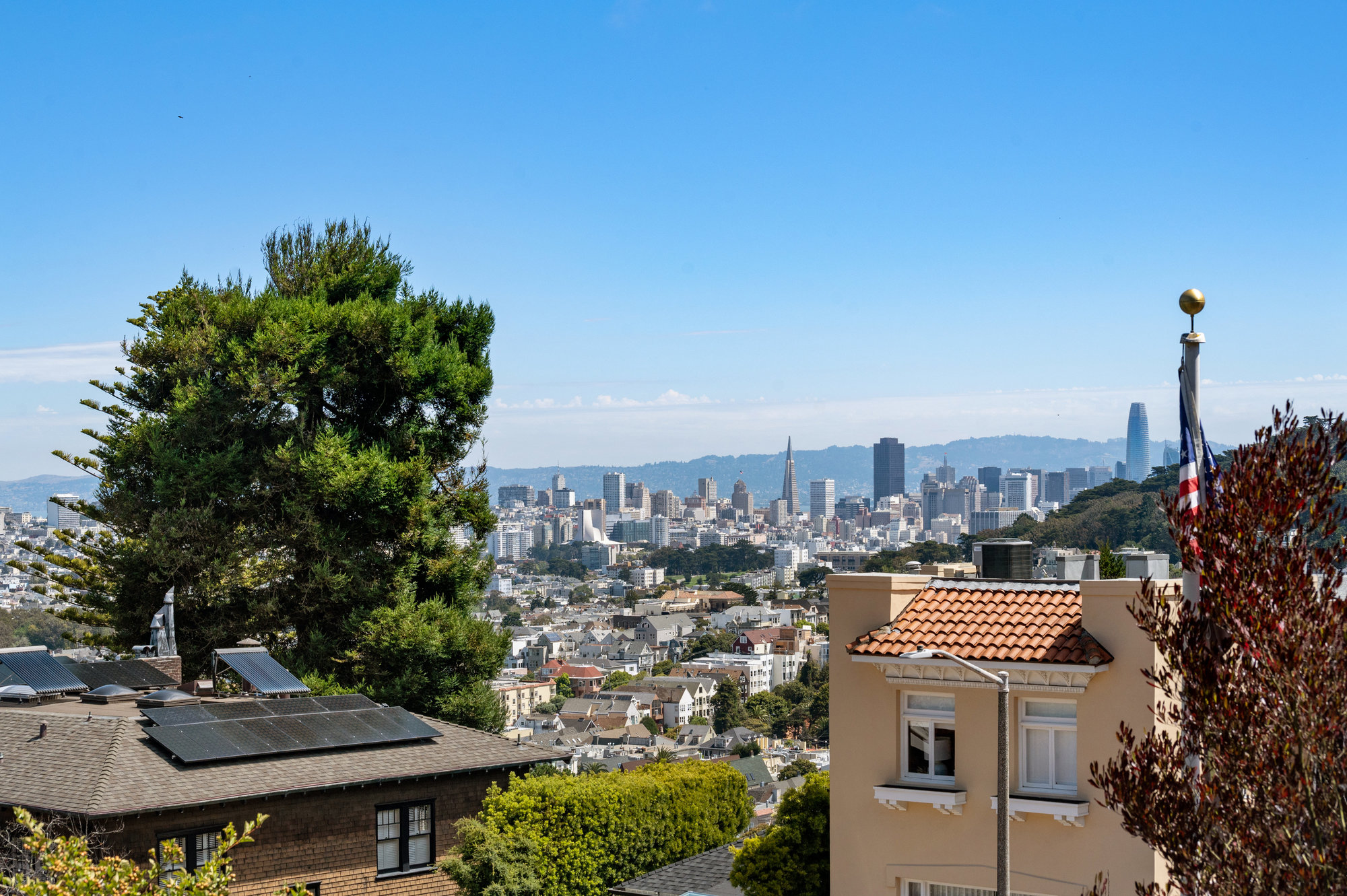 Property Photo: View of downtown San Francisco as seen from 183 Edgewood Avenue, sold by John DiDomenico