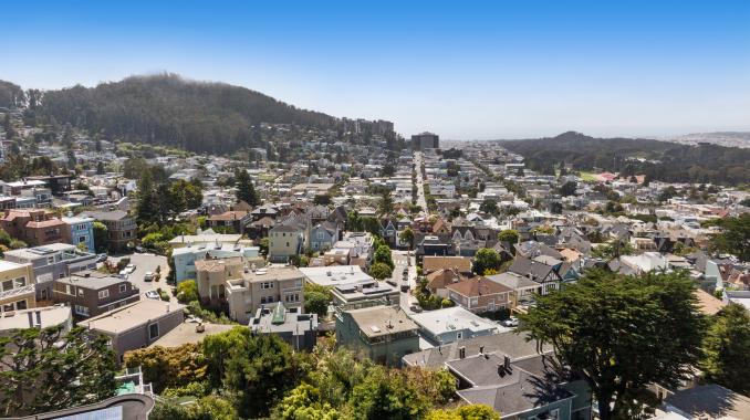 Property Thumbnail: Aerial view of Ashbury Heights and Cole Valley Neighborhood