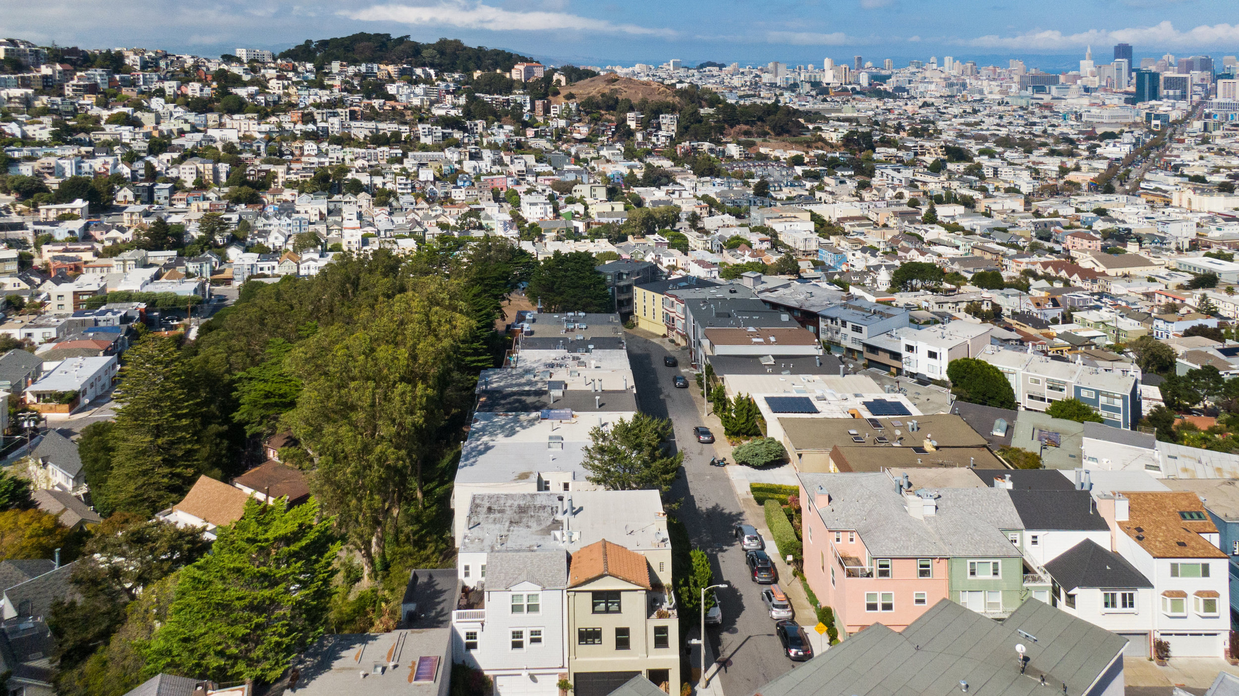 Property Photo: Aerial view of 25 Grand View Ave, showing the proximity to Kite Hill