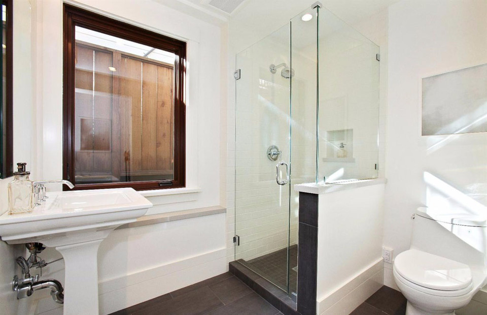 Property Photo: View of a bathroom with glass shower