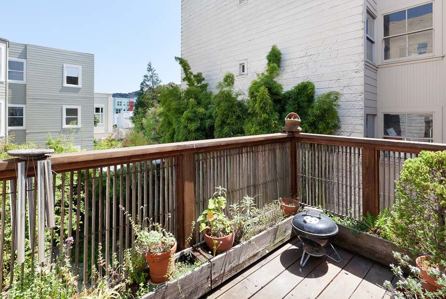 Property Photo: View of a wood deck