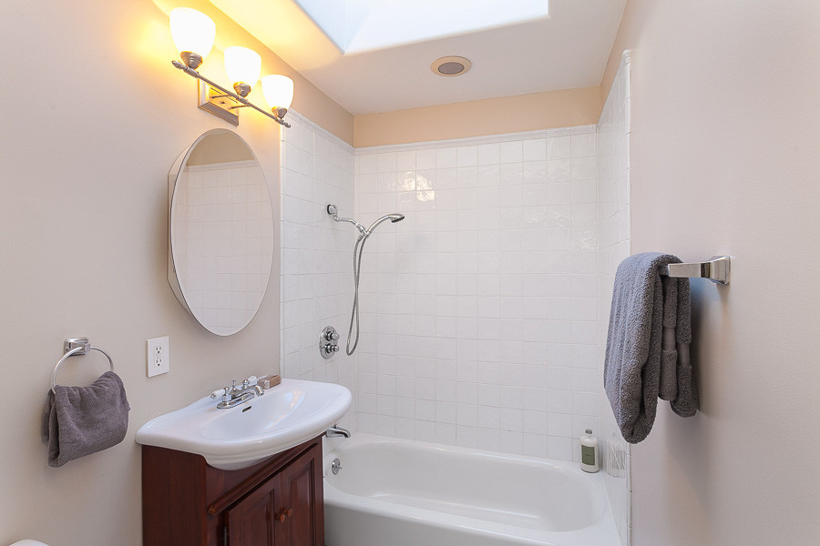 Property Photo: View of a bathroom with skylight 